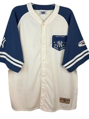 RARE Vintage 90s Lee Sport New York Yankees MLB Baseball Jersey